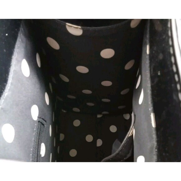 VINTAGE ANNE KLEIN SATCHEL BLACK POCKETS SNAP CLOSURE - Picture 11 of 12